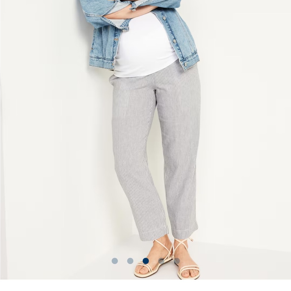 Linen blend Maternity pants